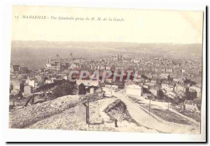 Marseille Old Postcard General view taken of ND of the Guard