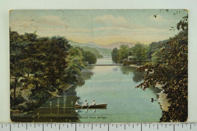 C.1910 Matteawan, N. Y. Fishkill Creek, from Bridge #1 Vintage Postcard P53