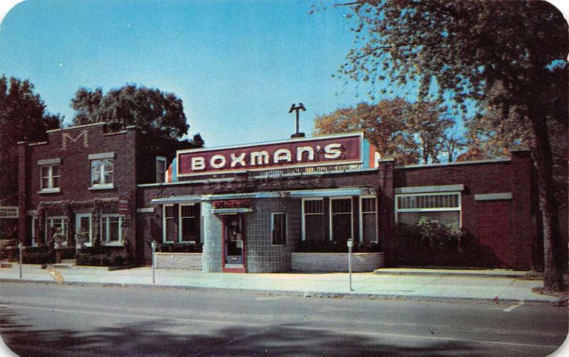 Bloomington Indiana Boxman's Restaurant Exterior View Vintage Postcard AA64662