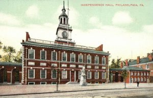 Vintage Postcard 1910's Independence Hall Building Philadelphia Pennsylvania PA