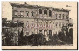Italy Italia Postcard Old Roma Farnese Palasso
