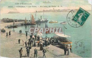 Old Postcard Dinard La Cale Far St Malo Ferries