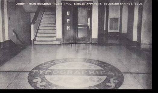 Colorado Colorado Springs Lobby Main Building Inlaid I T U Emblem Apparent Ar...