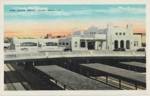 TULSA , Oklahoma , 1910s ; New Union Railroad Train Depot