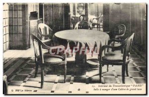 Postcard Old Ship Ship Interior of the Paris Transatlantic Dining room d & # ...