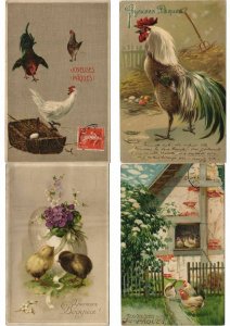 EASTER LOT OF EMBOSSED, ARTIST SIGNED 400 CPA Pre-1930 w. BETTER, PART 3.(L3114)