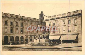 Old Postcard The City resurgent Reims Place Royale and Louis XV Statue