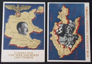 GERMANY THIRD 3rd REICH ORIGINAL PROPAGANDA CARDS FUHRER ADOLF HITLER LIBERATOR