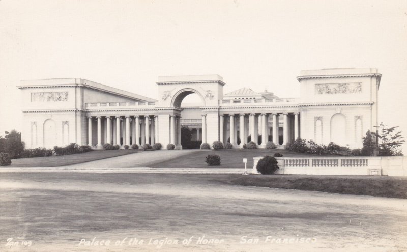 California San Francisco Palace Of The Legion Of Honor Real Photo