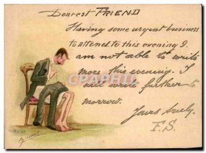 Old Postcard Dearest friend Humor