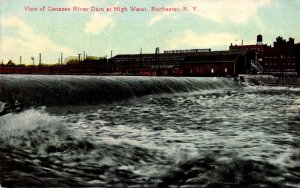 New York Rochester View Of Genesee Dam At High Water