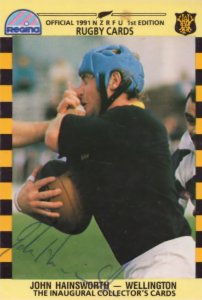 John Hainsworth Wellington Team Rugby 1991 Hand Signed Card Photo