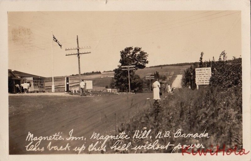 Postcard RPPC Magnetic Inn Magnetic Hill NB Canada