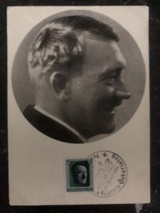 1937 Berlin Germany RPPC real picture Postcard cover Hitler Portrait