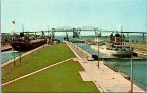 Michigan Sault Ste Marie The Soo Locks and International Bridge