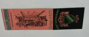 Kent Restaurant Wilmington Delaware 20 Strike Matchbook Cover