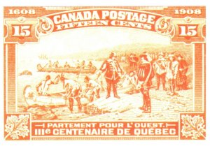 CANADA POST COMMEMORATIVE POSTCARD TERCENTENARY OF QUEBEC PROVINCE 15c