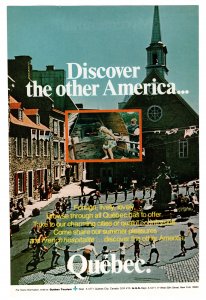 Quebec Tourism - Vintage Ad 1970's (Quebec Travel Bureau)