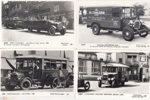 Croydon Lorry Lyndhurst Omnibus Horsham Surrey 4x  Transport Postcard s