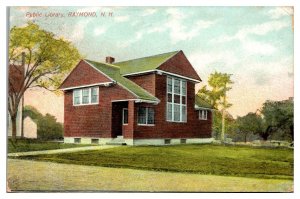 1910 Public Library, Raymond, NH Postcard