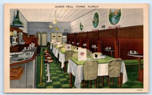 STARKE, FL Florida ~ GUIDON GRILL c1940s  Bradford County Linen Postcard