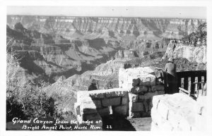 RPPC GRAND CANYON View from Lodge at Bright Angel Point, Arizona c1950s Postcard