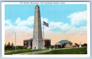 1920's GROTON MONUMENT FORT GRISWOLD CONNECTICUT CT ANTIQUE POSTCARD