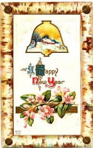 Bell and Flowers Happy New Year - 1919