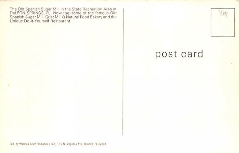 The Old Spanish Sugar Mill DeLeon Springs, Florida USA