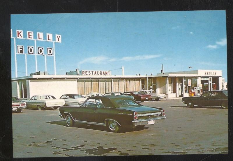 WEST BRANCH IOWA RESTAURANT GAS STATION OLD CARS ADVERTISING POSTCAD COPY