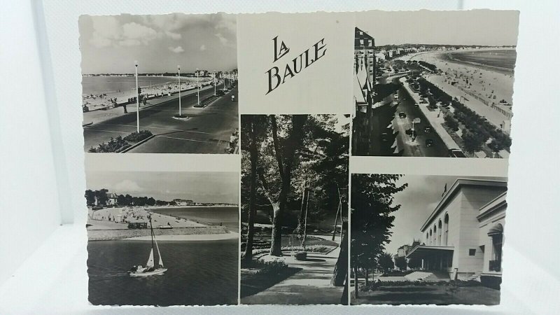 Vintage Rp Postcard La Baule France  Multiview Casino Beach promenade etc 1950s