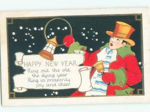 Pre-Linen New Year MAN RINGS BELL AB2416