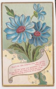 Bristol VT Easter Greetings Blue Daisies Vintage Postcard Early 1900s A35