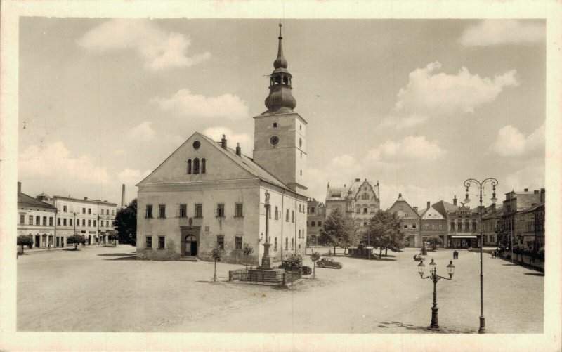 Czech Republic Lanškroun Náměstí Rudé Armády Pardubice Landskron RPPC 07.56