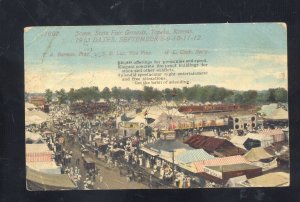 TOPEKA KANSAS STATE FAIR GOURNDS ADVERTISING VINTAGE POSTCARD 1919