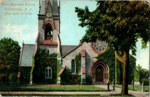 1908 The First Reformed Church, Schenectady, New York NY Antique Postcard