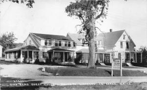 Lincolnville Beach Maine~Glad Elms Guest House~Sign in Front~1951 RPPC