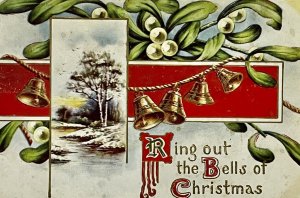 Vintage Postcard Lot (3) Early 1900s Christmas Bells New Years