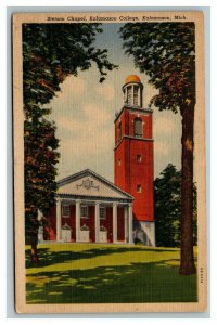 Vintage 1947 Postcard Stetson Chapel at Kalamazoo College Kalamazoo Michigan