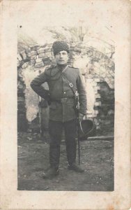 RPPC RUSSIA RUSSIAN SOLDIER MILITARY REAL PHOTO POSTCARD (c. 1918) WNC 133