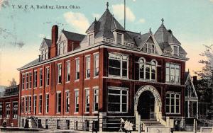 Lima Ohio 1911 Postcard Y.M.C.A. Building YMCA Young Mens Christian Association