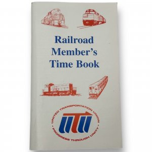 2000 UTU Train Engine Service Member's Time Book - Unused b