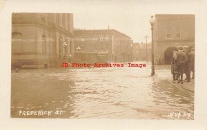 MD, Cumberland, Maryland, RPPC, Frederick Street, 1924 Flood, Photo