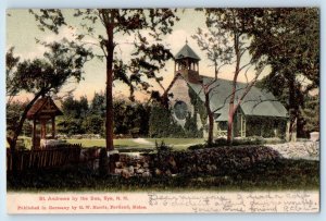 1908 Rye New Hampshire NH Vintage Postcard St. Andrews Sea Front Building Posted