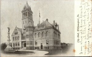 Vtg Williamsport Pennsylvania PA City Hall 1907 UDB Postcard