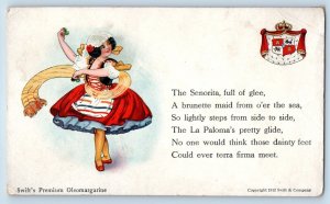 Girl Dancing Postcard The Senorita Swift's Premium Oleomargarine Advertising