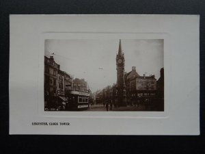 Leicester CLOCK TOWER shows DEAN & DAWSONS TOUR & EXCURSIONS - Old RP Postcard