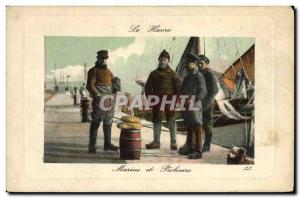 Old Postcard Le Havre Fishing Sailors and fishermen