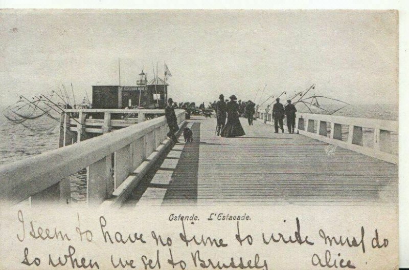 Belgium Postcard - Ostende - L'Estacade - Ref TZ9859