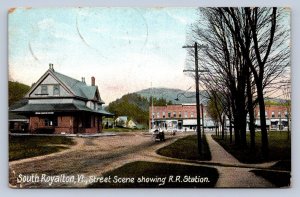 J88/ South Royalton Vermont Postcard c1910 Railroad Depot 428